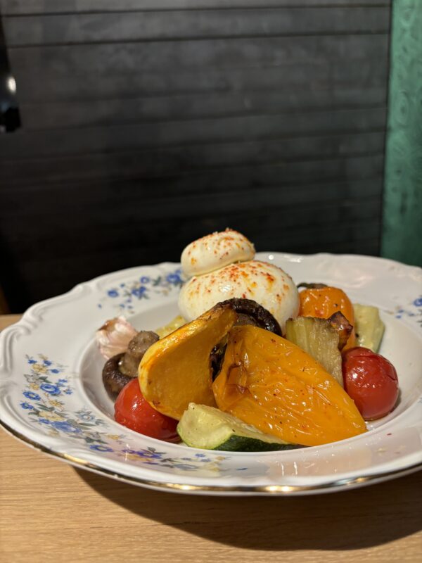 Burrata et légumes d'automne grillés