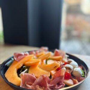 Melon, j. de Parme et mozzarella di Bufala