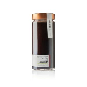 Confiture extra de griottes (amarena), bio, en bocal haut