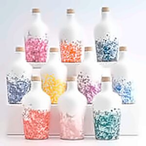 Carafes en céramique Galassia, 6 couleurs assorties (avec dessous de carafe, en coffret), huile d'olive extra vierge fruitée